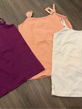 Shapermint Seamless Camisole Tank Tops - Purple, Peach, White